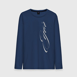Лонгслив хлопковый мужской Егор, цвет: тёмно-синий