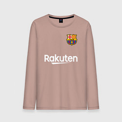 Лонгслив хлопковый мужской BARCELONA, цвет: пыльно-розовый