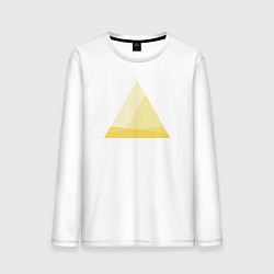 Лонгслив хлопковый мужской Градиентный треугольник 5, цвет: белый