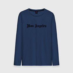 Лонгслив хлопковый мужской Mos Angeles, цвет: тёмно-синий