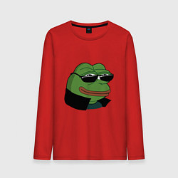 Лонгслив хлопковый мужской Pepe в очках EZ, цвет: красный