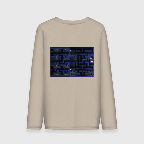 Мужской лонгслив Pacman / Миндальный – фото 2