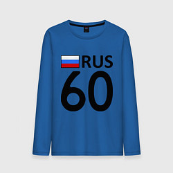Лонгслив хлопковый мужской RUS 60 цвета синий — фото 1