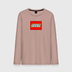 Лонгслив хлопковый мужской Легал антибренд, цвет: пыльно-розовый
