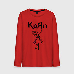 Лонгслив хлопковый мужской Korn цвета красный — фото 1