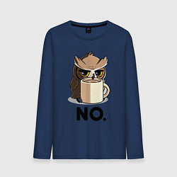 Мужской лонгслив Сова с кофе
