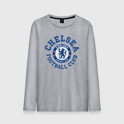 Лонгслив хлопковый мужской Chelsea FC цвета меланж — фото 1