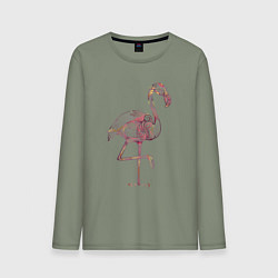 Мужской лонгслив Узорчатый фламинго