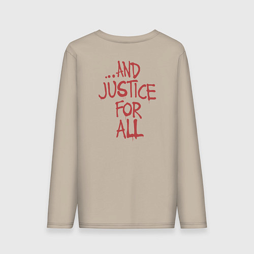 Мужской лонгслив And Justice For All Metallica / Миндальный – фото 2