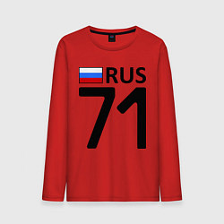 Лонгслив хлопковый мужской RUS 71, цвет: красный