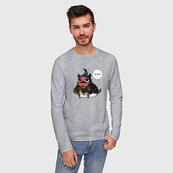 Лонгслив хлопковый мужской Nero bird, цвет: меланж — фото 2