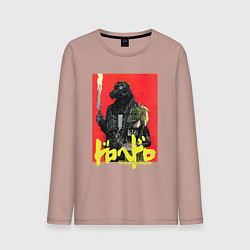 Лонгслив хлопковый мужской DOROHEDORO, цвет: пыльно-розовый