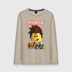 Лонгслив хлопковый мужской ROBLOX, цвет: миндальный