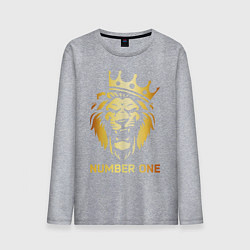 Лонгслив хлопковый мужской ЗОЛОТОЙ ЛЕВ, цвет: меланж