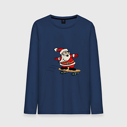 Мужской лонгслив Санта на скейтборде