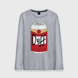 Лонгслив хлопковый мужской Duff Beer, цвет: меланж