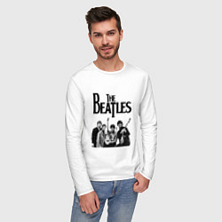Лонгслив хлопковый мужской The Beatles, цвет: белый — фото 2
