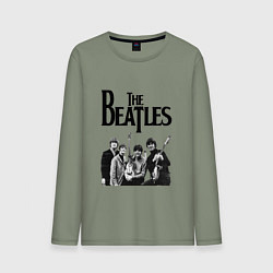 Лонгслив хлопковый мужской The Beatles, цвет: авокадо