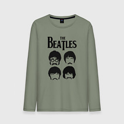 Лонгслив хлопковый мужской The Beatles Liverpool Four, цвет: авокадо