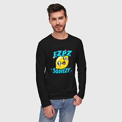 Лонгслив хлопковый мужской Easy Peasy Lemon Squeezy, цвет: черный — фото 2
