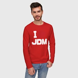 Лонгслив хлопковый мужской JDM, цвет: красный — фото 2