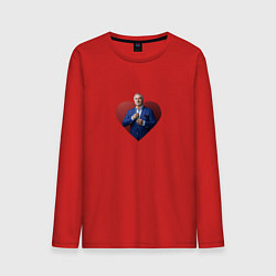 Лонгслив хлопковый мужской Сердце Меладзе, цвет: красный