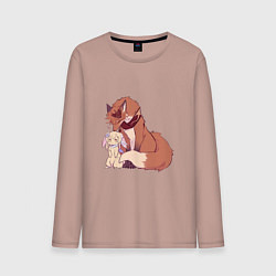 Мужской лонгслив Лис и зайка