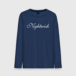 Лонгслив хлопковый мужской Nightwish Logo Найтвиш Z, цвет: тёмно-синий
