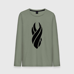 Лонгслив хлопковый мужской DEAD SPACE МЁРТВЫЙ КОСМОС, цвет: авокадо