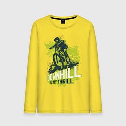 Лонгслив хлопковый мужской Downhill цвета желтый — фото 1
