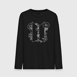 Лонгслив хлопковый мужской БТС BTS Stay Gold Bangtan Boys, цвет: черный