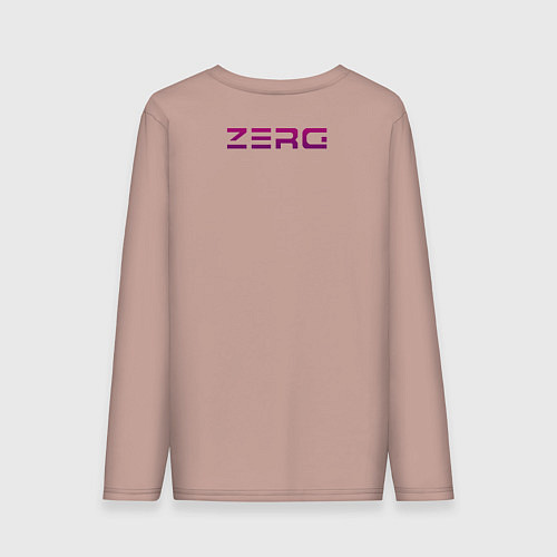 Мужской лонгслив Zerg logo mini Purple / Пыльно-розовый – фото 2