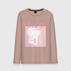 Мужской лонгслив Vaporwave Strawberry Milk