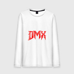 Лонгслив хлопковый мужской Рэпер DMX логотип logo, цвет: белый