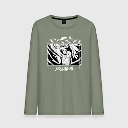 Лонгслив хлопковый мужской Ходячий замок, цвет: авокадо