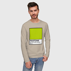 Лонгслив хлопковый мужской Shrek: Pantone Color, цвет: миндальный — фото 2