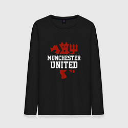 Лонгслив хлопковый мужской Manchester United Red Devils, цвет: черный
