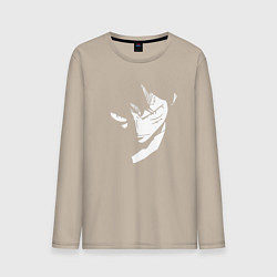 Лонгслив хлопковый мужской Луффи из аниме One Piece, цвет: миндальный