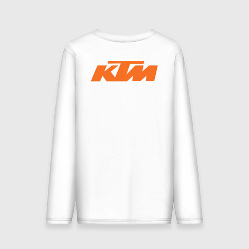 Мужской лонгслив KTM READY TO RACE спина Z / Белый – фото 2