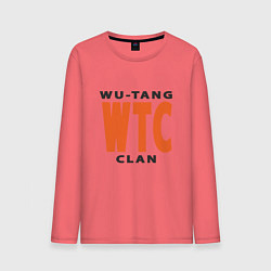 Лонгслив хлопковый мужской Wu-Tang WTC, цвет: коралловый