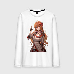 Лонгслив хлопковый мужской Tartaglia - girl art, цвет: белый