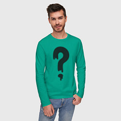 Лонгслив хлопковый мужской Любимая футболка Зуса цвета зеленый — фото 2