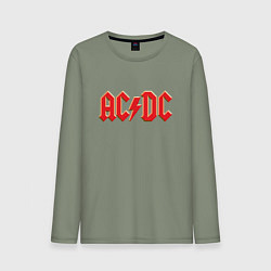 Лонгслив хлопковый мужской ACDC, цвет: авокадо