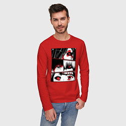 Лонгслив хлопковый мужской Токийский Гуль, цвет: красный — фото 2