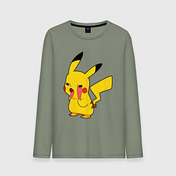 Мужской лонгслив Уставший Пикачу