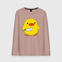 Мужской лонгслив УТКА С НОЖОМ КРУГЛЯШ