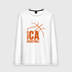 Лонгслив хлопковый мужской California Basket, цвет: белый