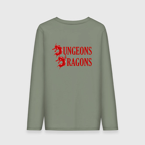 Мужской лонгслив Dungeons and Dragons Драконы / Авокадо – фото 2