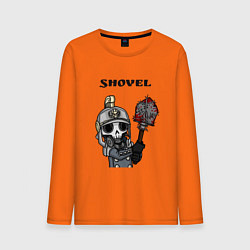 Лонгслив хлопковый мужской Shovel цвета оранжевый — фото 1