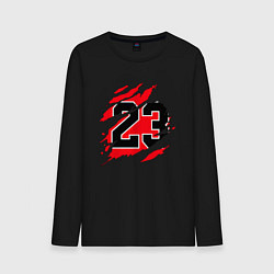 Лонгслив хлопковый мужской Bulls 23, цвет: черный